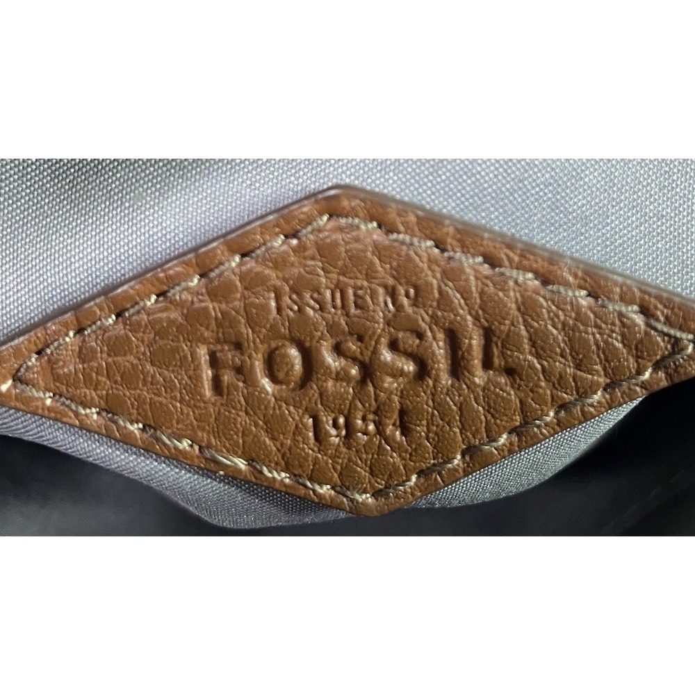 Fossil Blue Leather Crossbody Bag with Matching Wallet - Picture 9 of 16